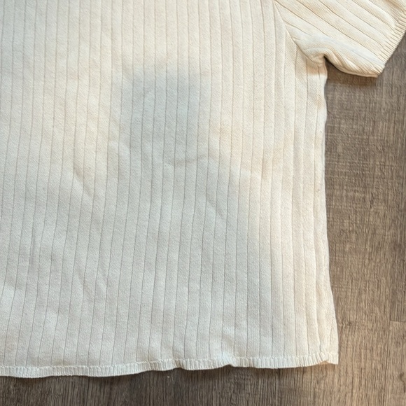 Cream Ribbed Knit Top - Picture 15 of 16
